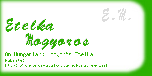 etelka mogyoros business card